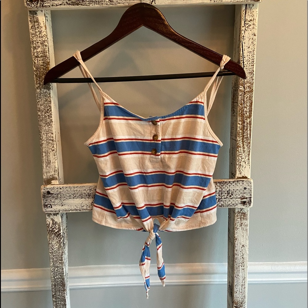 Cropped/Striped/Tank Top